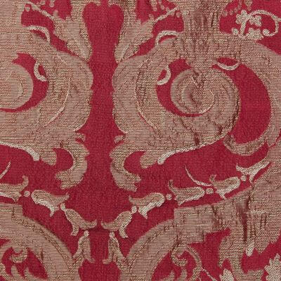 Damasco Grottesche Craquelé 354-31035 rosso | Tessiture Bevilacqua