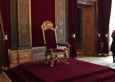 Trono Palazzo residenziale Dresda Velluto rosso | Tessitura Bevilacqua