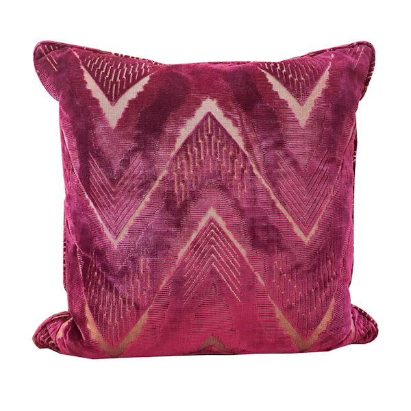 Velvet Fiammato - CUSHION - fucsia cuscino velluto Giardinetto petrolio